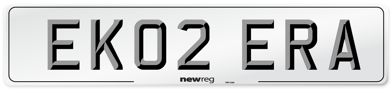 EK02 ERA Number Plate from New Reg